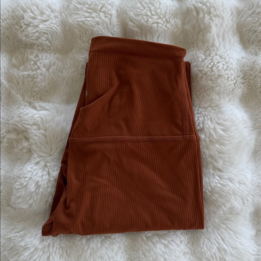 lululemon athletica Ribbed Rust Leggings